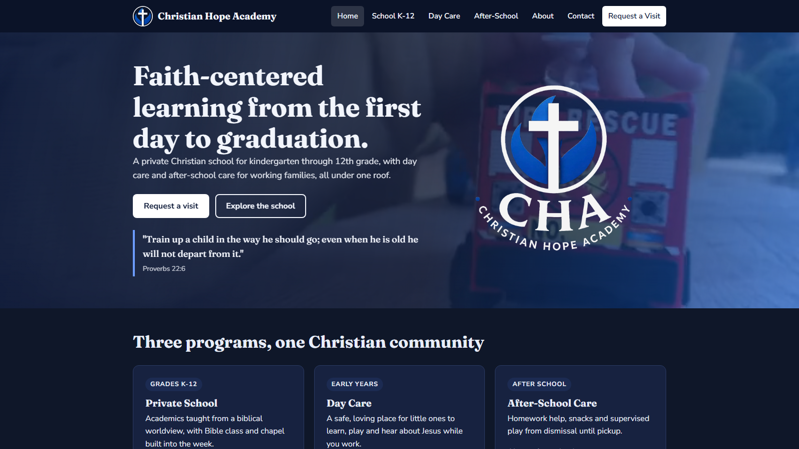 Christian Hope Academy website
